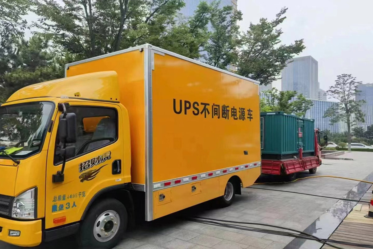 松原发电机租赁施工现场